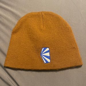 Brown knitted beanie